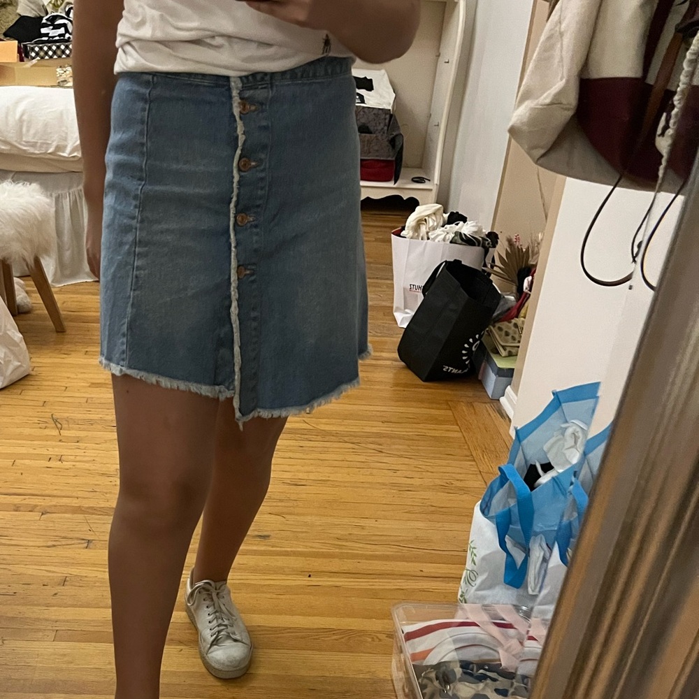 Zara denim wrap skirt